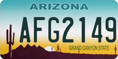 AZ license plate AFG2149