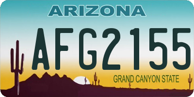 AZ license plate AFG2155