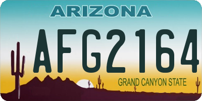 AZ license plate AFG2164