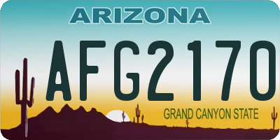 AZ license plate AFG2170