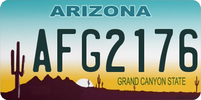 AZ license plate AFG2176