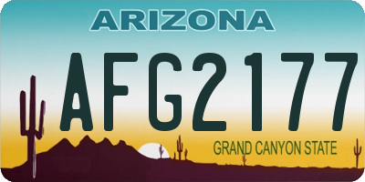 AZ license plate AFG2177