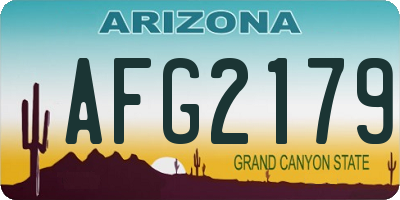 AZ license plate AFG2179