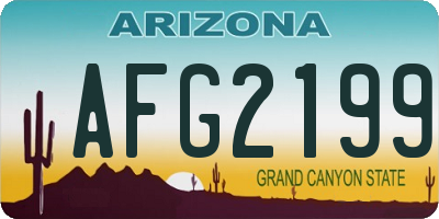 AZ license plate AFG2199