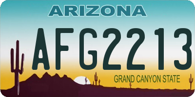 AZ license plate AFG2213