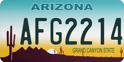 AZ license plate AFG2214