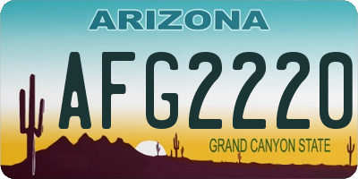 AZ license plate AFG2220