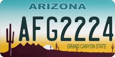AZ license plate AFG2224