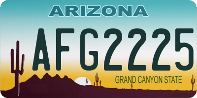AZ license plate AFG2225