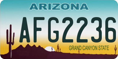AZ license plate AFG2236