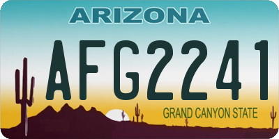 AZ license plate AFG2241