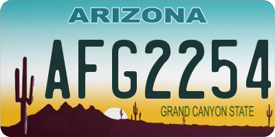AZ license plate AFG2254