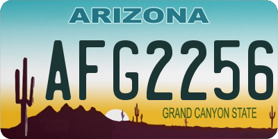 AZ license plate AFG2256