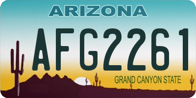 AZ license plate AFG2261