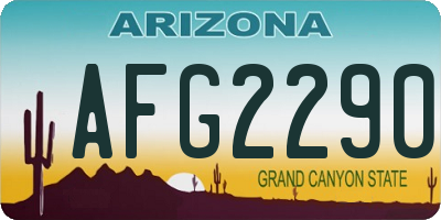 AZ license plate AFG2290