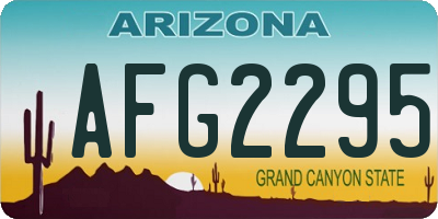 AZ license plate AFG2295