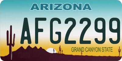 AZ license plate AFG2299
