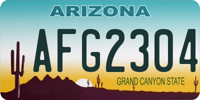 AZ license plate AFG2304