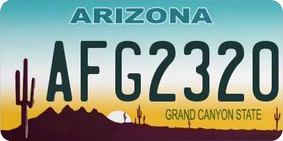 AZ license plate AFG2320