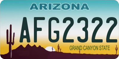 AZ license plate AFG2322