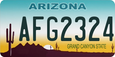 AZ license plate AFG2324