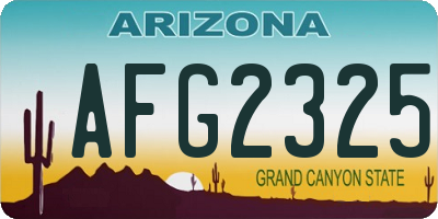 AZ license plate AFG2325