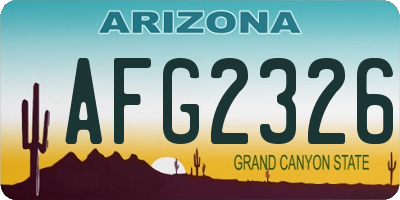 AZ license plate AFG2326