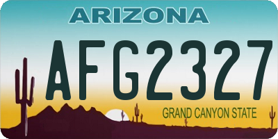 AZ license plate AFG2327