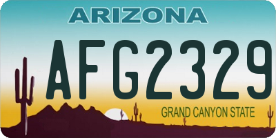 AZ license plate AFG2329