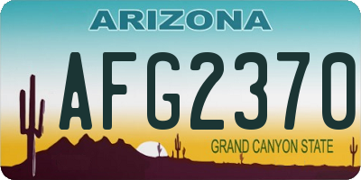 AZ license plate AFG2370