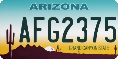 AZ license plate AFG2375