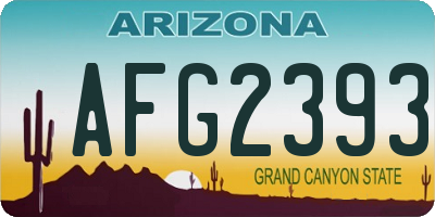 AZ license plate AFG2393