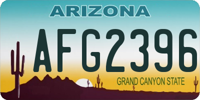 AZ license plate AFG2396