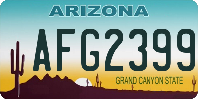 AZ license plate AFG2399