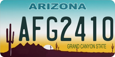 AZ license plate AFG2410