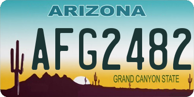 AZ license plate AFG2482