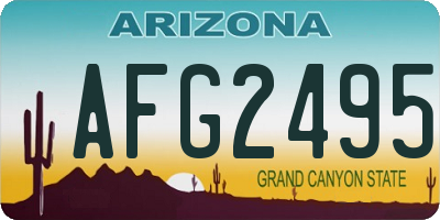 AZ license plate AFG2495