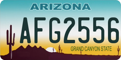 AZ license plate AFG2556