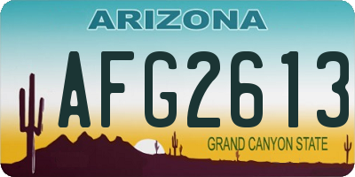 AZ license plate AFG2613