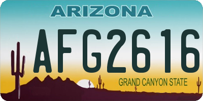 AZ license plate AFG2616