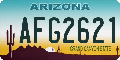 AZ license plate AFG2621