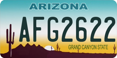 AZ license plate AFG2622