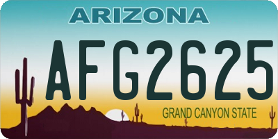 AZ license plate AFG2625