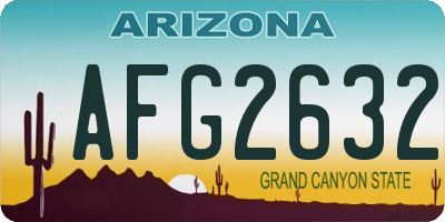AZ license plate AFG2632