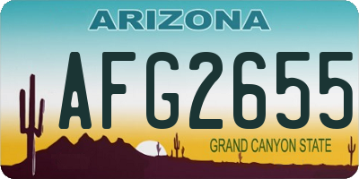 AZ license plate AFG2655