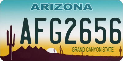 AZ license plate AFG2656