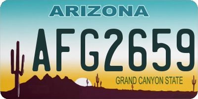 AZ license plate AFG2659