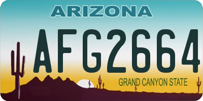 AZ license plate AFG2664