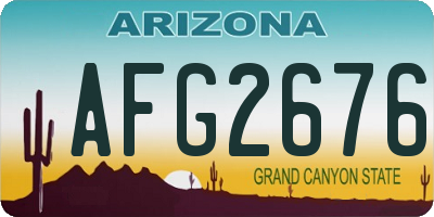 AZ license plate AFG2676