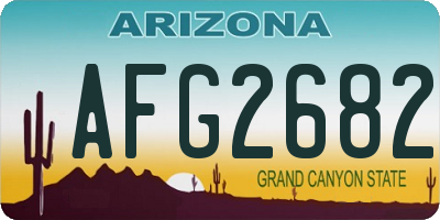 AZ license plate AFG2682